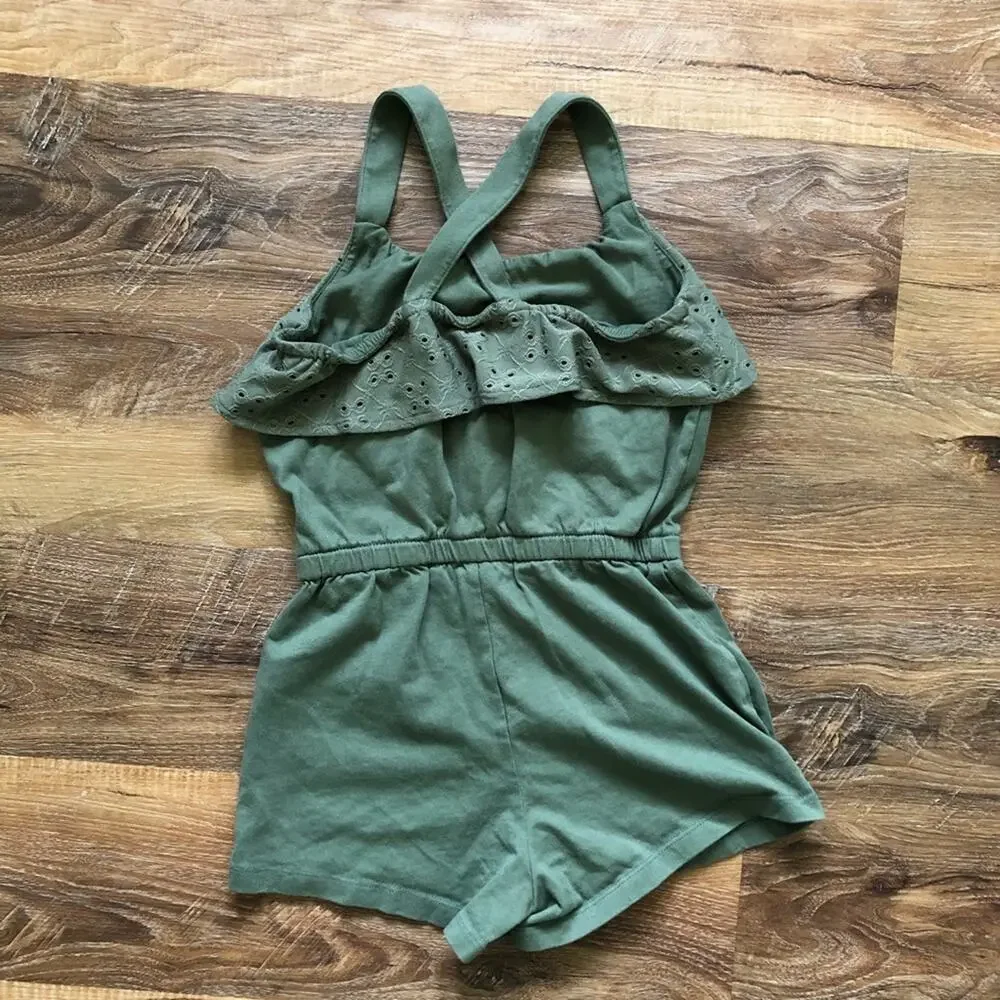 Old Navy Girls’ Romper Army Green Size Small 6-7